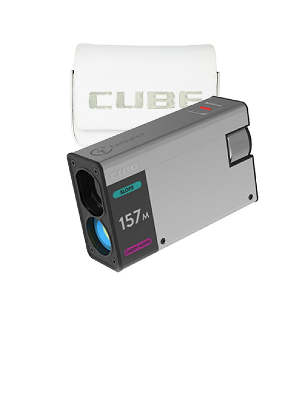 CADDYTALK Cube Telémetro láser de golf con Funda Blanca