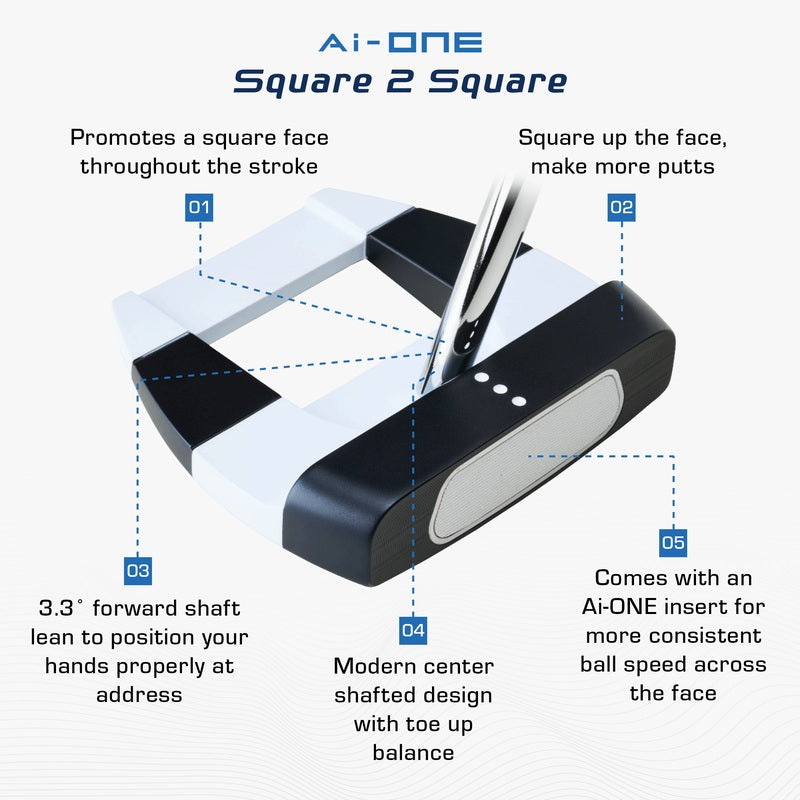 Odyssey Ai-One Square to Square Jailbird ZT Broomstick 48