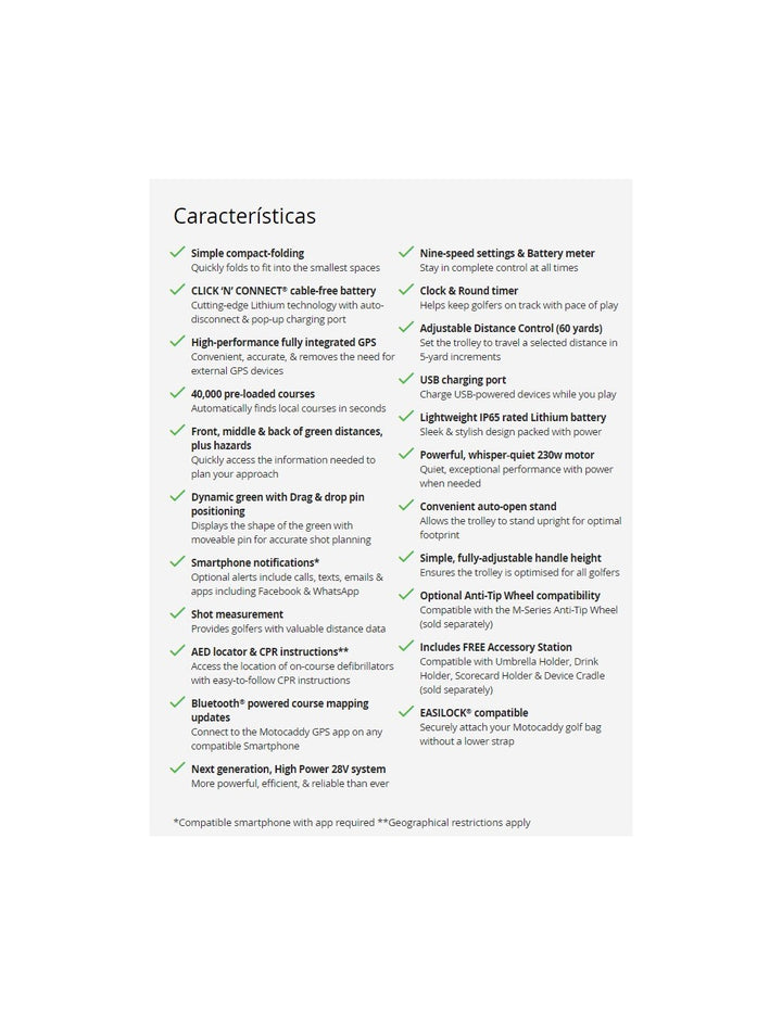 Motocaddy M3 GPS (New 2024 ) Carro Golf Eléctrico Litio